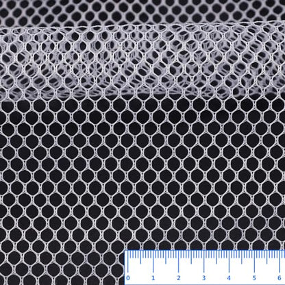 29.5 x 59 Inch White Mesh Fabric Slightly Stretchy for Sewing Projects | Sew Shopping Bag, Backpack Pocket and Straps and Netting Clothes - size: 29.5 x 59 Inch