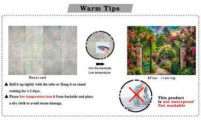 7x5FT Spring Garden Backdrop Spring Flower Garden Scene Photo Backdrop for Birthday Parties Weddings Baby Showers Birthday and Event Decoration Banner Background 088 - size: 7x5ft
