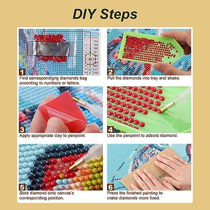 Acudotr Landscape Diamond Art Kits for Adults, Home Decor, 12x16In