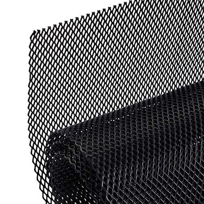 AggAuto Universal 40"x13" Car Grill Mesh 4x8mm Rhombic Hole Black | Aluminum Alloy Automotive Grille Insert Bumper, One of the Most Multifunctional Shape Grids 100x33cm - size: 4x8mm Rhombus - Black