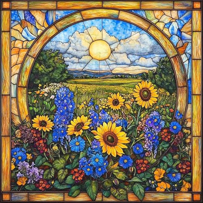 niurenmaoyi Sunflower Paint by Numbers Kit for Adult Beginner,16X16in - color: Adults' Paint-By-Number Kits-0521-02