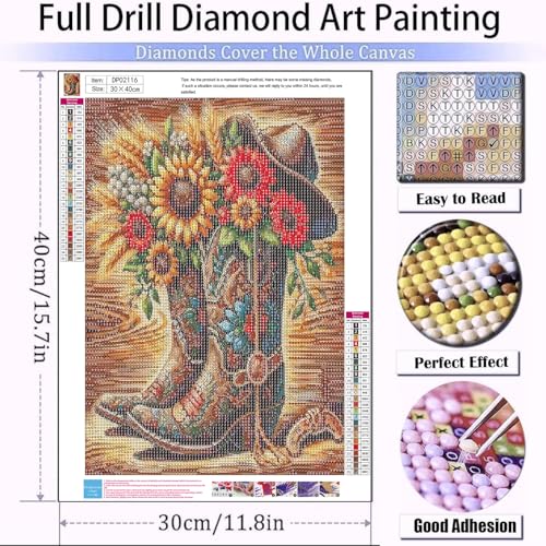 AIBOERL Diamond Art Kits for Adults,5D Diamond Painting Kits for Adults Beginners,DIY Full Round Drill Diamond Dot Painting Gem Art Kits for Adult, Home Wall Decor - color: DP02116