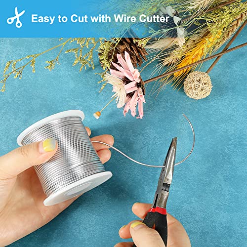 Tenn Well 164ft 15 Gauge 1.5mm Aluminum Wire Bendable for Jewelry - color: Sliver, size: 15 Gauge