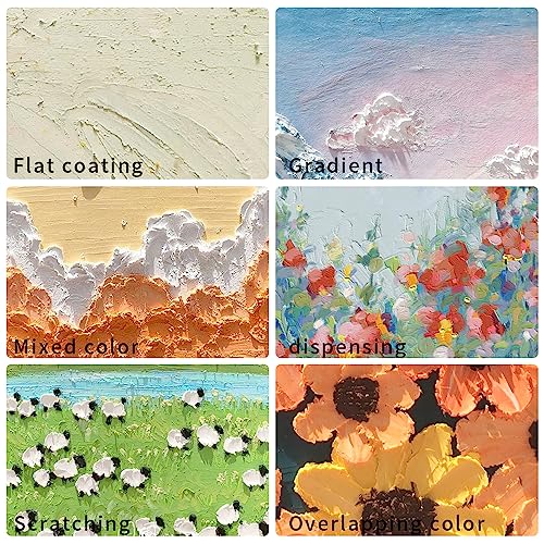 Mifuner Soft Oil Pastels Set (12 Sticks), Single Colors Heavy Oil Pastels Vibrant and Creamy,Pastel Art Supplies for Artists,Gallery Oil Painting Stick for Adult Drawing. White - color: Pastel-12pcs White