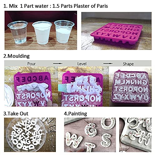 Falling in Art 5 LB Plaster of Paris Powder - Hand Mold Casting Kit Powder, Gypsum Cement, Pottery & Ceramic Plaster Powder for Crafts, Sculpture, Diorama and Home Decor (Pack of 2) - size: 80 Ounce (Pack of 2)