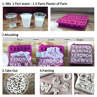 Falling in Art 5 LB Plaster of Paris Powder - Hand Mold Casting Kit Powder, Gypsum Cement, Pottery & Ceramic Plaster Powder for Crafts, Sculpture, Diorama and Home Decor (Pack of 2) - size: 80 Ounce (Pack of 2)