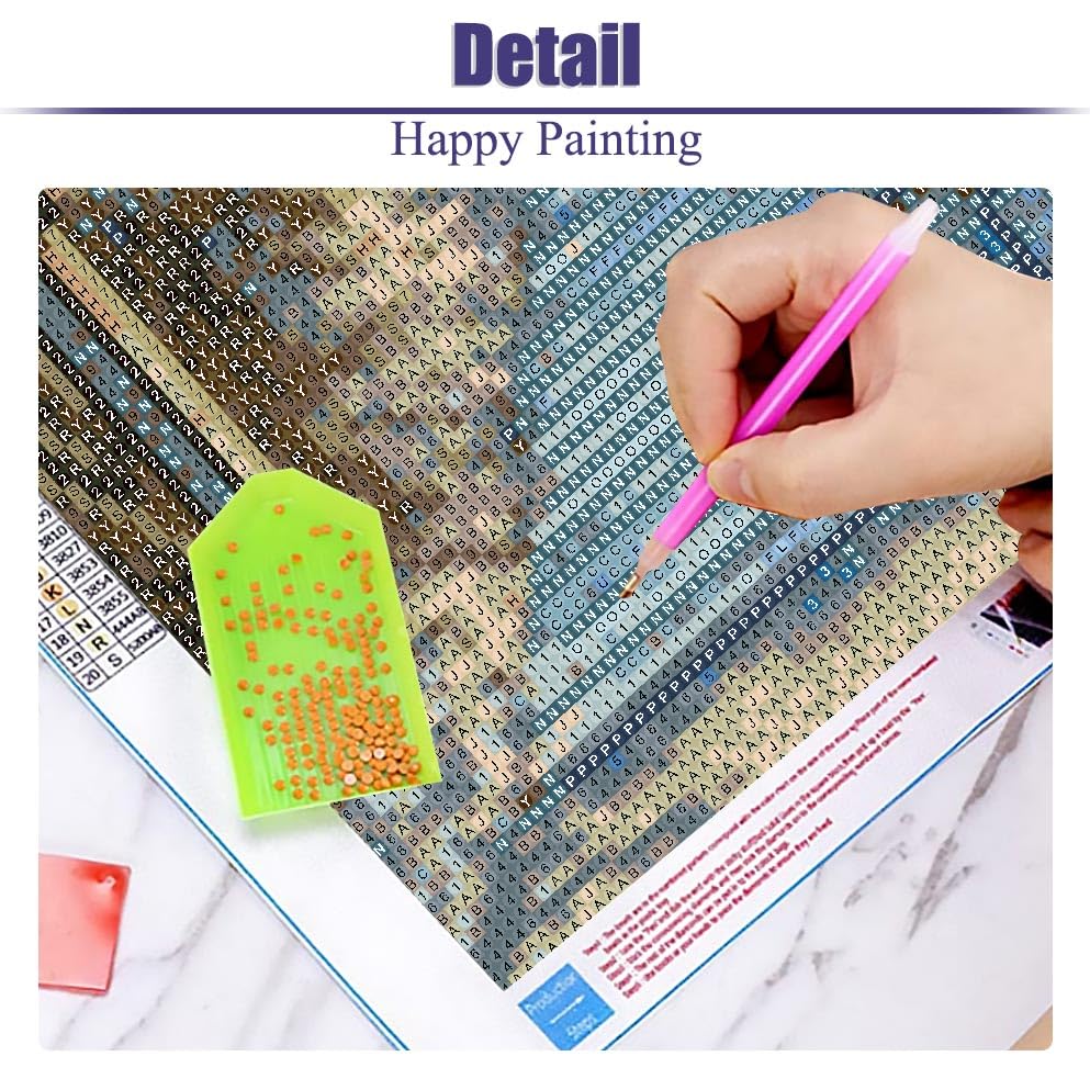 STGLCR 5D Beach Scenic Diamond Painting, Road Diamond Painting Kit for Adults, Diamond Art Kits for Begginners DIY Full Drill Crystal Rhinestone Arts and Crafts 16x12inch