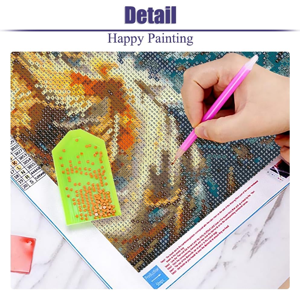 BOHADIY Phoenix Diamond Painting Kit for Adults - 5D Moon Art Kit for Beginners, Full Drill DIY Gem Art With Painting Kit for Home Wall Decor, 12 x 12 Inch