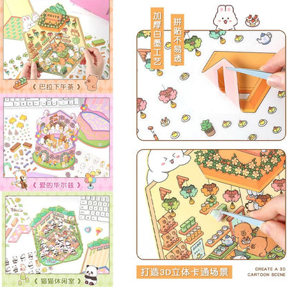 SSNLNBF 3D DIY Shop Sticker Kit Reusable Craft Set - style: pro-03