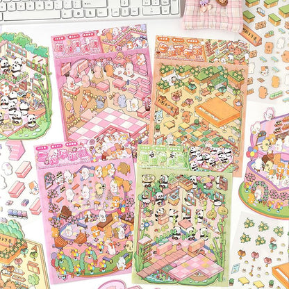 SSNLNBF 3D DIY Shop Sticker Kit Reusable Craft Set - style: pro-03