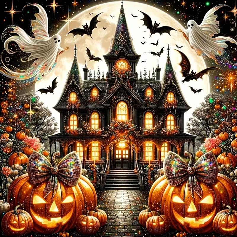 HHMATITS Halloween Diamond Art Kits for Adults 14X14IN - color: Halloween