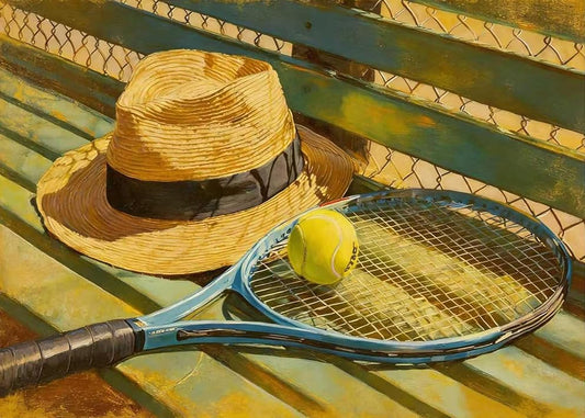 Tennis Diamond Art Kits for Adults, Retro Style Diamond Painting Kit Adults for Beginners, Round 5D DIY Dimond art,Full Drill Painting Kit Art and Crafts for Adults Home Wall Decor【15.7x11.8inch】 - color: JW-106