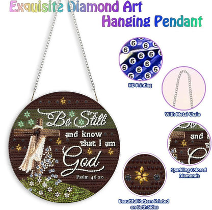 LPDJITO Cross Diamond Art Hanging Kit for Adult, Special Shaped Rhinestone,DIY Acrylic Cross 5D Diamond Art Painting Window Pendants Home Garden Wall Hanging Kits Hanging Ornament - color: Color-14
