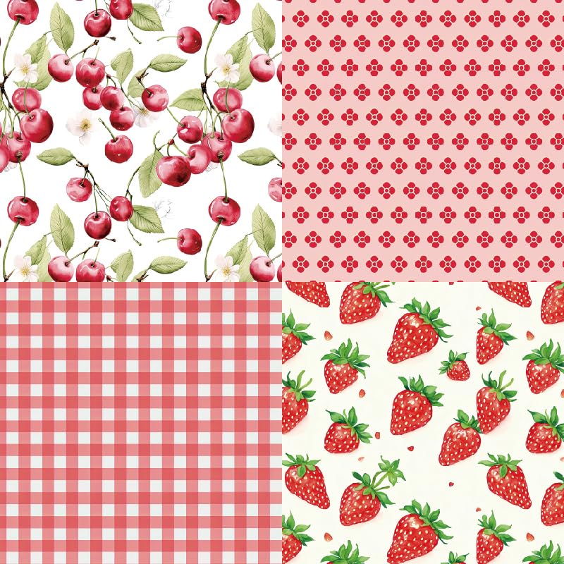 Scrapbook Paper Pad & Scrapbooking Supplies - Single Sided Junk Journal Kit, 160gsm Craft Paper for Photo Albums, Picture Art Collage, 6x6 Inch, 24 Sheets (Picnic) - color: Picnic