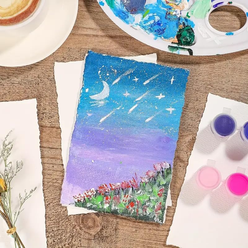 BHPAI Master Watercolor Postcards 20 100% Cotton 300g Blank Cards Colored Pencils Hand-Painted DIY Holiday Greeting Card Thank You Letter Christmas Birthday Wishes (Mailing Available