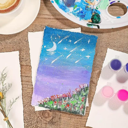 BHPAI Master Watercolor Postcards 20 100% Cotton 300g Blank Cards Colored Pencils Hand-Painted DIY Holiday Greeting Card Thank You Letter Christmas Birthday Wishes (Mailing Available