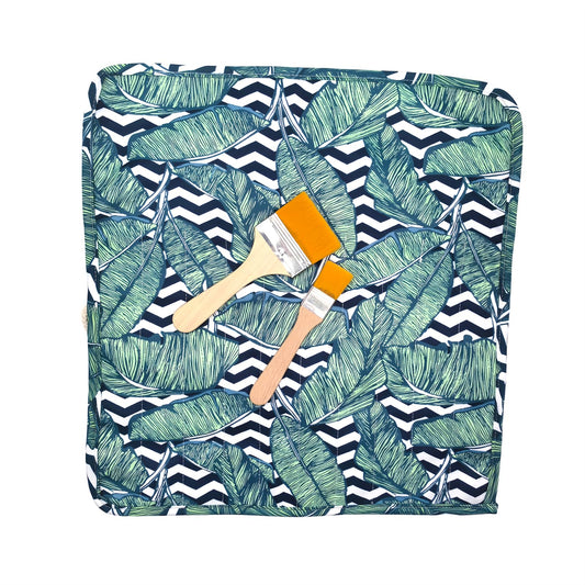 Funny live Paint Brush Holder Art Supplies, Artist Brush Holder & Storage Organizer Roll-Up Case Bag, Protect Acrylic Oil Watercolor Paintbrushes (Green Leaf 20 Slot Pockets) - color: Green Leaf 20 Slot Pockets